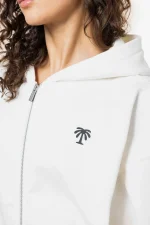 Palmyra Oversized Zip Hoodie Washed Coconut Milk-2