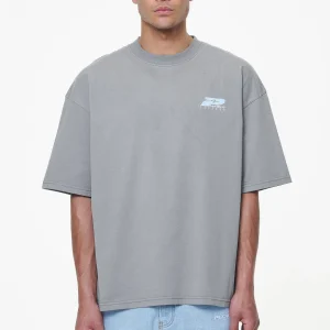 Pearce Boxy Tee Heavy Washed Cool Grey