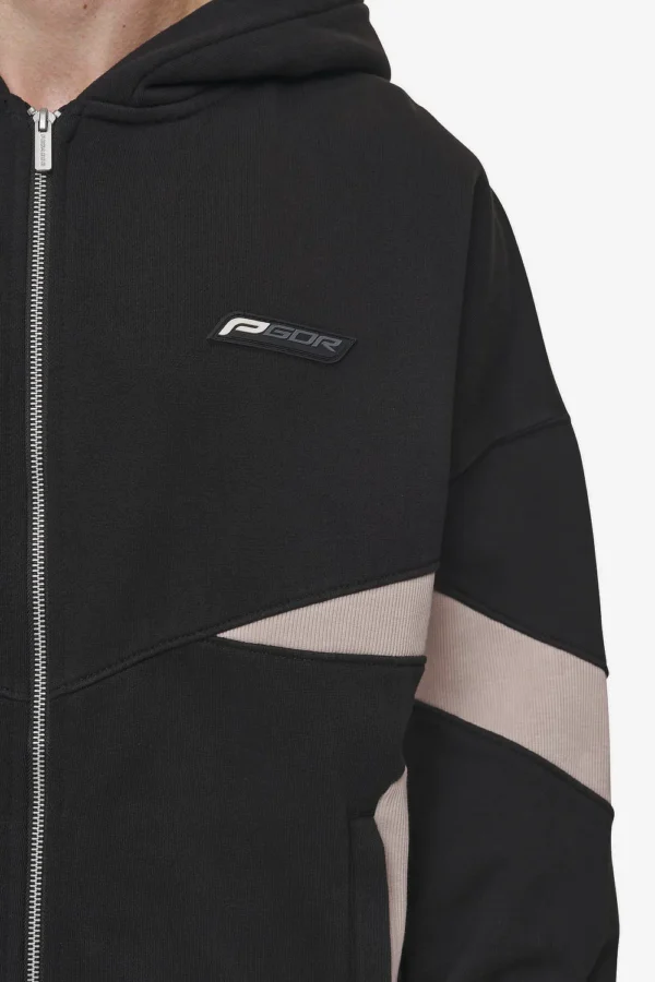 Pegador Clinton Oversized Washed Black Sweat Jacket