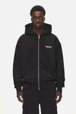 Pegador Alchar Oversized Washed Black Sweat Jacket