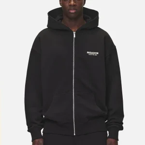 Pegador Alchar Oversized Washed Black Sweat Jacket