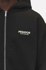 Pegador Alchar Oversized Washed Black Sweat Jacket