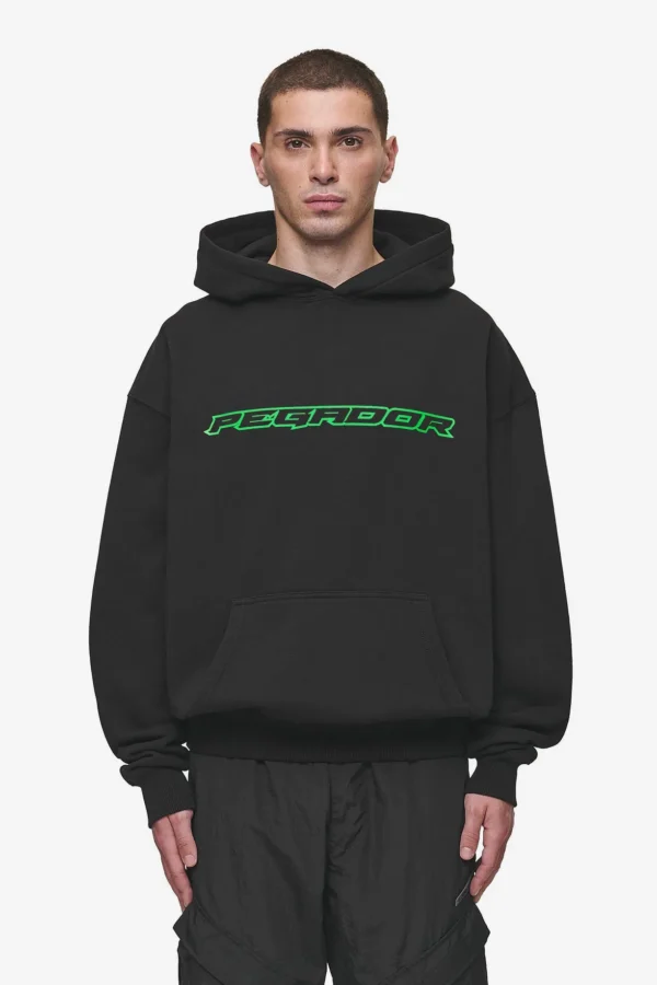 Pegador Alden Oversized Washed Black Hoodie