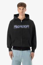 Pegador Anclar Oversized Raglan Washed Black Sweat Jacket