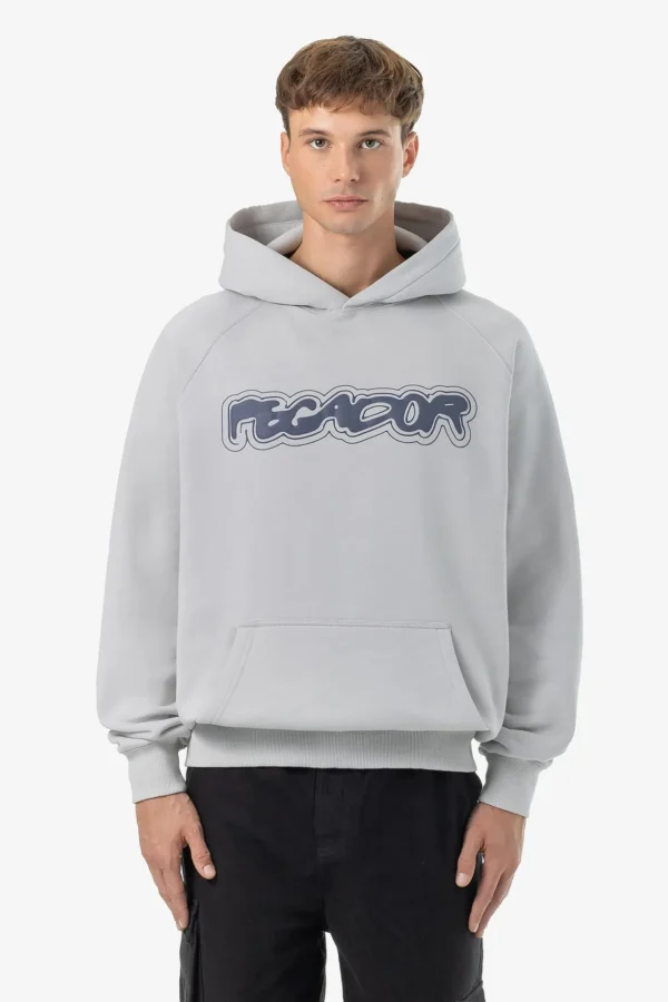 Pegador Anclar Oversized Raglan Washed Clear Grey Hoodie