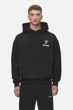 Pegador Baldock Oversized Washed Black Hoodie