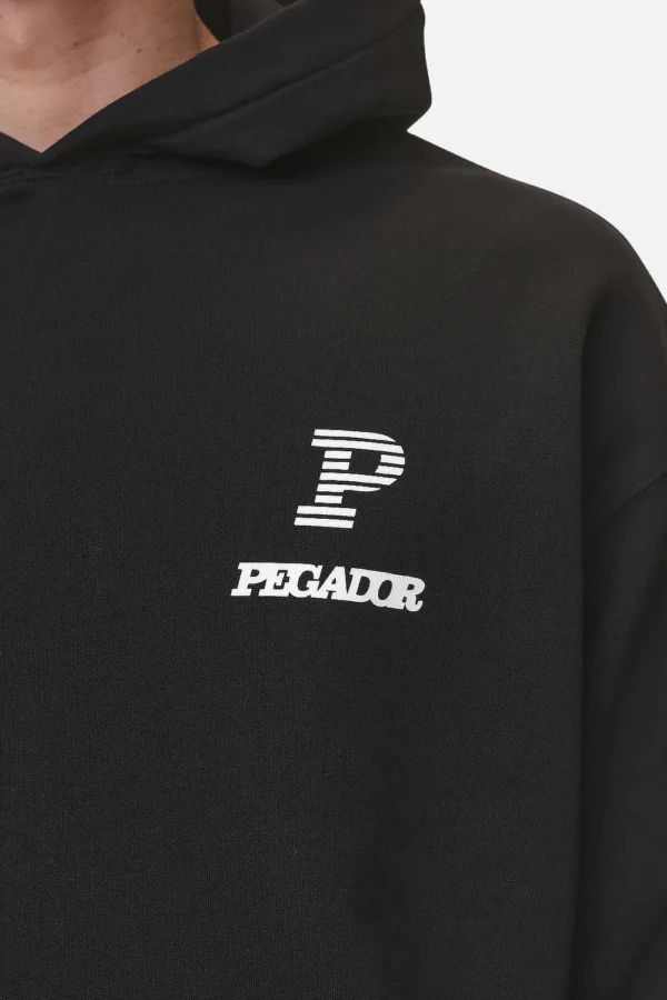 Pegador Baldock Oversized Washed Black Hoodie