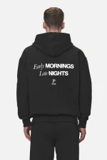 Pegador Baldock Oversized Washed Black Hoodie