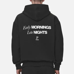 Pegador Baldock Oversized Washed Black Hoodie