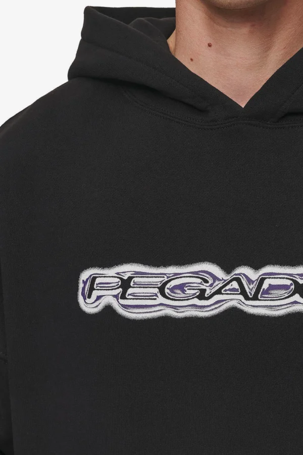 Pegador Baxter Boxy Washed Black Hoodie