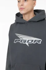 Pegador Blamor Oversized Washed Anthracite Hoodie