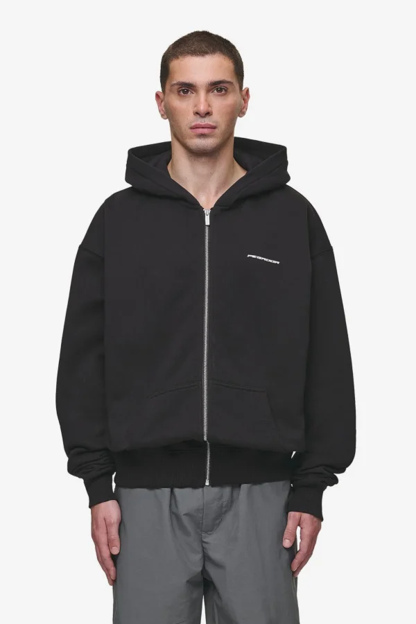 Pegador Charles Oversized Washed Black Sweat Jacket