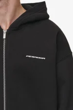 Pegador Charles Oversized Washed Black Sweat Jacket