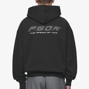 Pegador Charles Oversized Washed Black Sweat Jacket