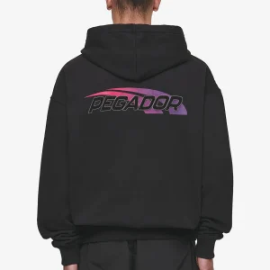 Pegador Clayton Oversized Washed Black Sweat Jacket