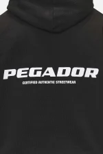 Pegador Colne Logo Oversized Washed Black Hoodie