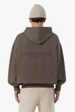 Pegador Colne Logo Oversized Washed Dust Brown Sweat Jacket
