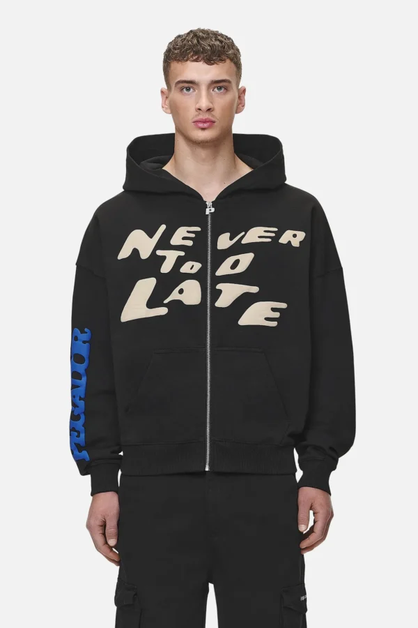 Pegador Corey Terry Boxy Washed Black Sweat Jacket