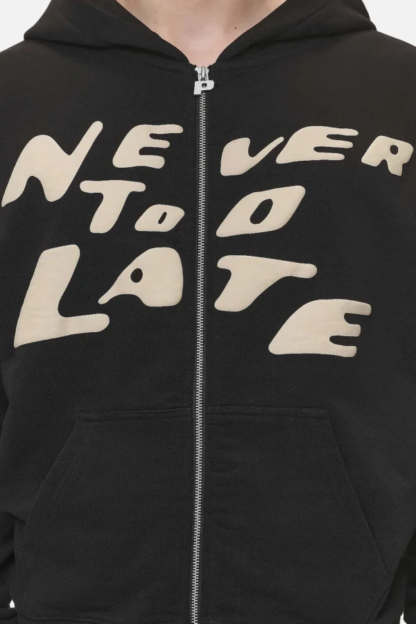 Pegador Corey Terry Boxy Washed Black Sweat Jacket
