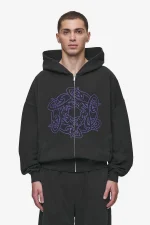 Pegador Dalk Boxy Vintage Black Sweat Jacket