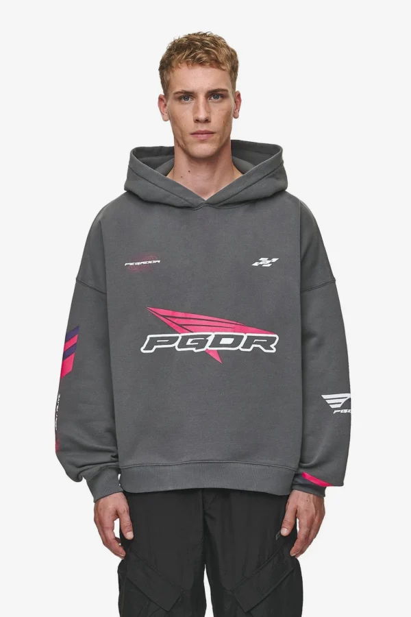 Pegador Dome Boxy Washed Anthracite Hoodie