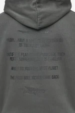 Pegador Dubose Oversized Vintage Anthracite Hoodie - Image 3