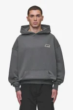 Pegador Fox Oversized Washed Anthracite Hoodie