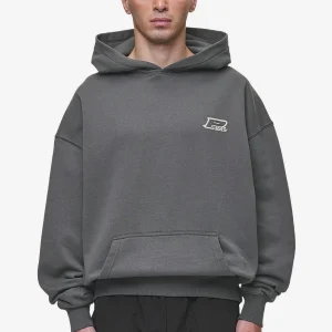 Pegador Fox Oversized Washed Anthracite Hoodie