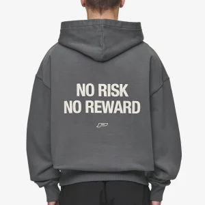 Pegador Fox Oversized Washed Anthracite Hoodie