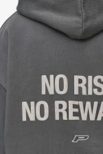 Pegador Fox Oversized Washed Anthracite Hoodie