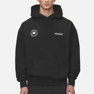 Pegador Gordan Oversized Washed Black Hoodie