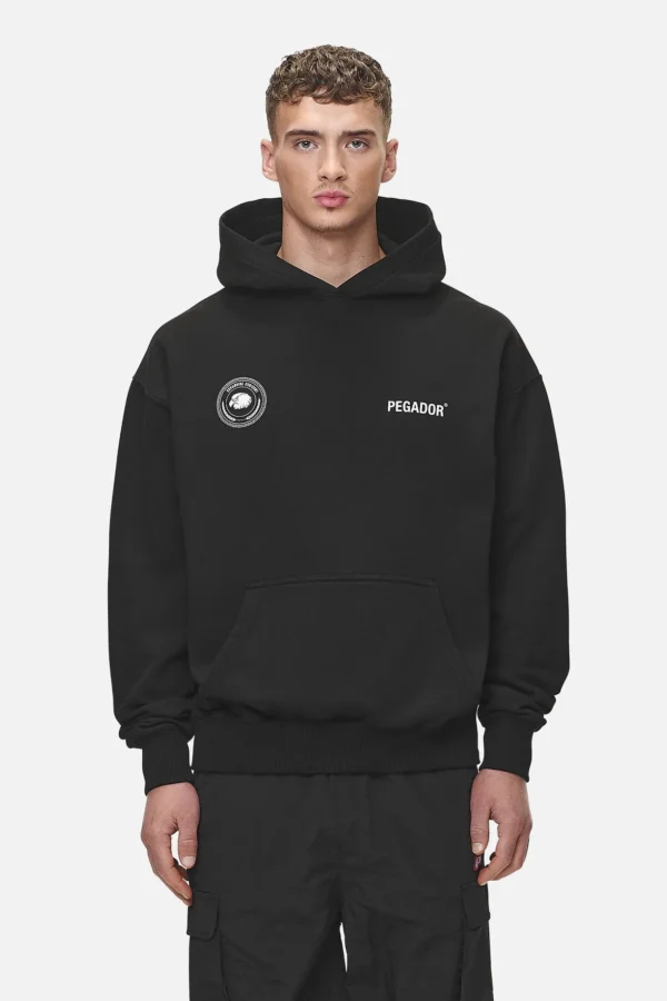 Pegador Gordan Oversized Washed Black Hoodie