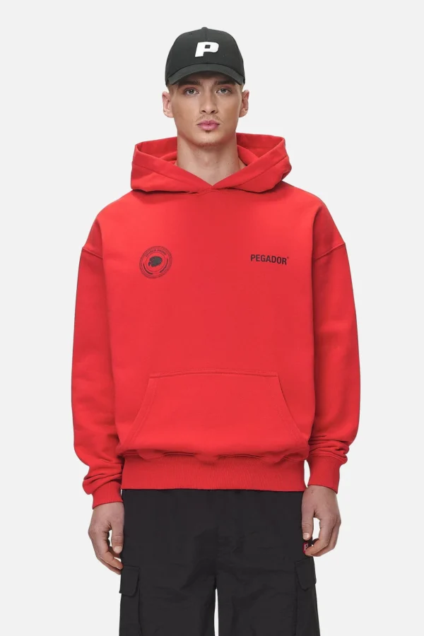 Pegador Gordan Oversized Washed Red Hoodie