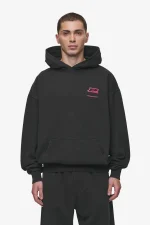 Pegador Hawkins Oversized Vintage Black Hoodie