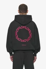 Pegador Hawkins Oversized Vintage Black Hoodie