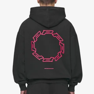 Pegador Hawkins Oversized Vintage Black Hoodie