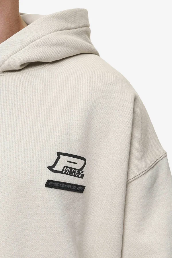 Pegador Hawkins Oversized Washed Light Beige Hoodie