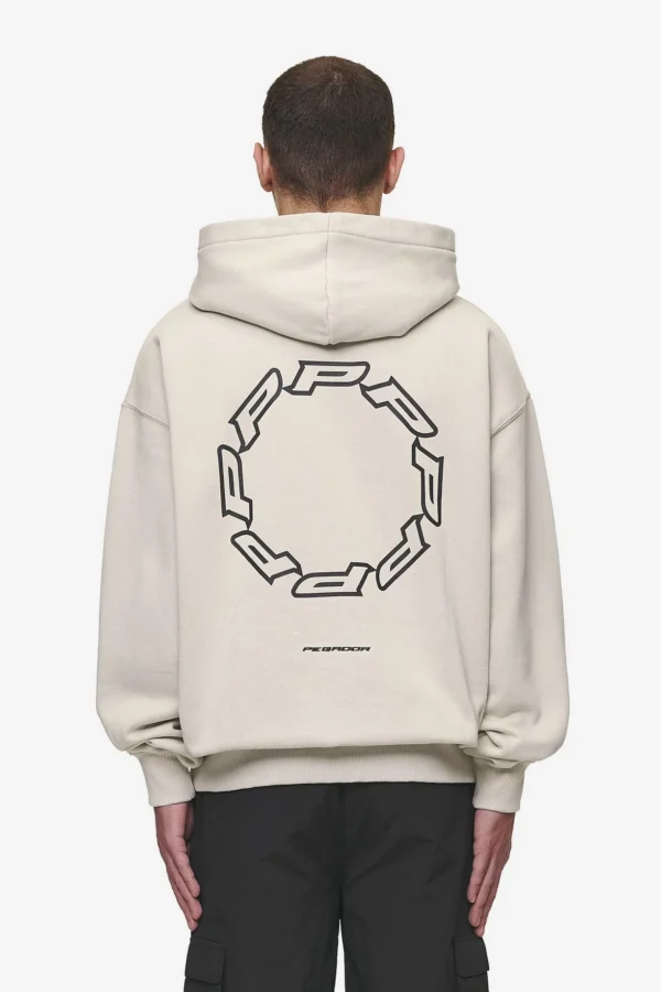 Pegador Hawkins Oversized Washed Light Beige Hoodie