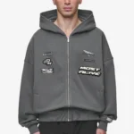 Pegador Hogan Boxy Washed Anthracite Sweat Jacket