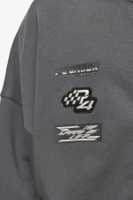 Pegador Hogan Boxy Washed Anthracite Sweat Jacket