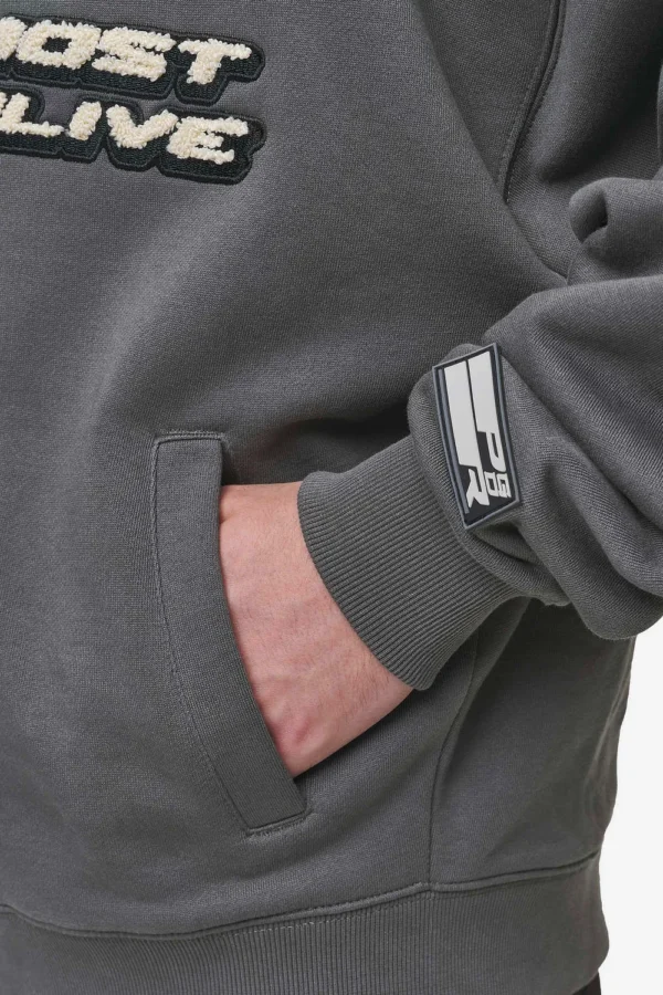 Pegador Hogan Boxy Washed Anthracite Sweat Jacket
