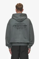 Pegador Lance Oversized Vintage Anthracite Sweat Jacket - Image 2