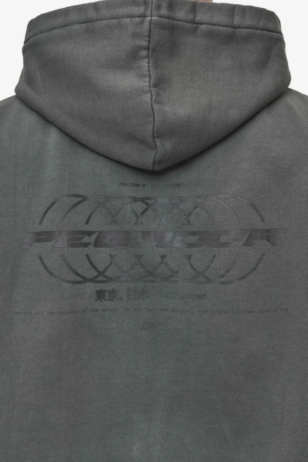 Pegador Lance Oversized Vintage Anthracite Sweat Jacket