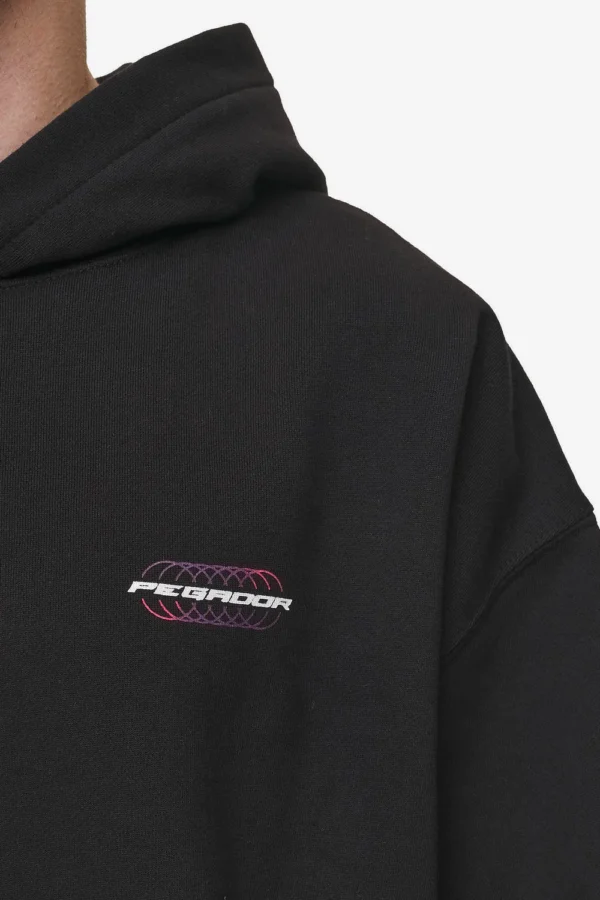 Pegador Lexing Oversized Washed Black Hoodie