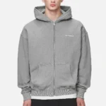Pegador Logo Oversized Washed Cool Grey White Gum Sweat Jacket