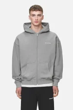 Pegador Logo Oversized Washed Cool Grey White Gum Sweat Jacket