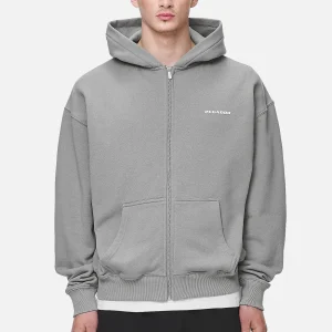 Pegador Logo Oversized Washed Cool Grey White Gum Sweat Jacket