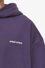 Pegador Logo Oversized Washed Deep Purple Hoodie - Image 3