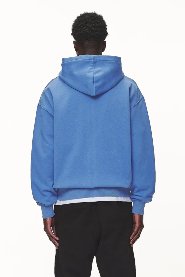 Pegador Logo Oversized Washed Retro Blue White Gum Sweat Jacket