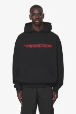 Pegador Manor Oversized Black Signal Red Hoodie